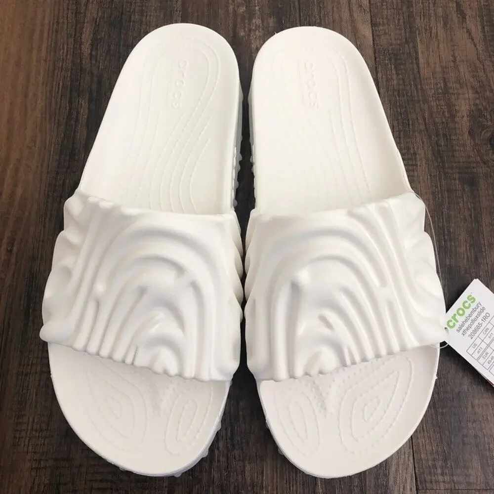 Crocs Pollex Slide by Salehe Bembury Sandal Lightweight Mens Size 12 Mayo White